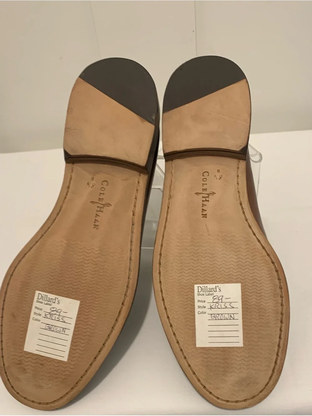 Cole Haan Brown Leather Tassel Loafers - Classic Moc Toe